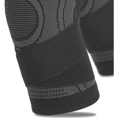 Genouillères doubles, protections de maintien des genoux, genouillères adaptées à la course à pied, au basketball et au volleyball. Taille M, noir. (1/5)