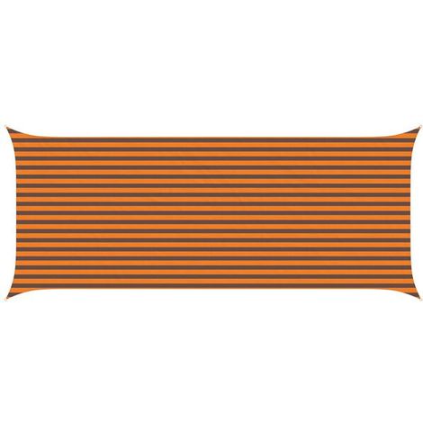 Voile d'ombrage orange-brun, 6 x 2,5 mètres, 100% polyester Oxford.