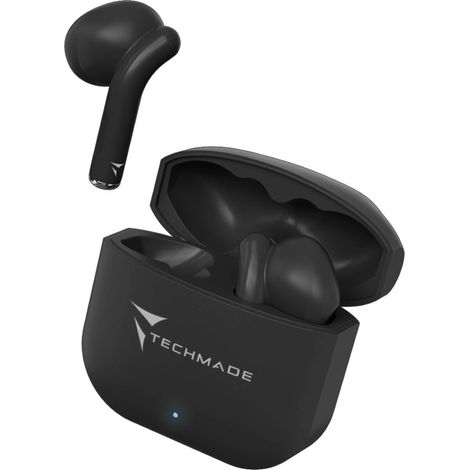 AURICOLARI BT TECHMADE CON BOX DI R ICARICA NERO