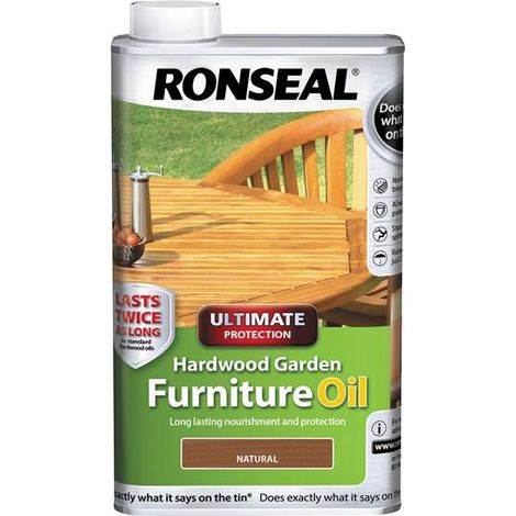 Ultimate Protection Hardwood Garden Furniture Oil Natural Clear 500Ml