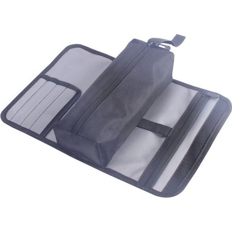 Bolsa enrollable para herramientas - bolsa de almacenamiento plegable - bolsa para electricistas de tela Oxford - portátil - gris (1/4)