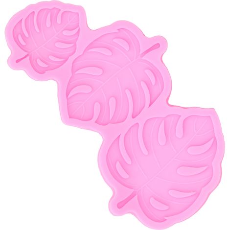 Blattförmige, lebensmittelechte Silikonform (ungiftig) für Kuchen und Eiscreme – ideal zum Backen und Backen von Kuchen und Eiscreme (Pink) (1/5)