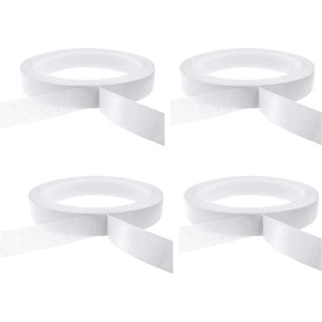 Ruban adhésif double face résistant, sans acide et résistant à la chaleur, facile à retirer et à décoller, idéal pour les arts plastiques. Surface propre et sèche requise. (1/5)