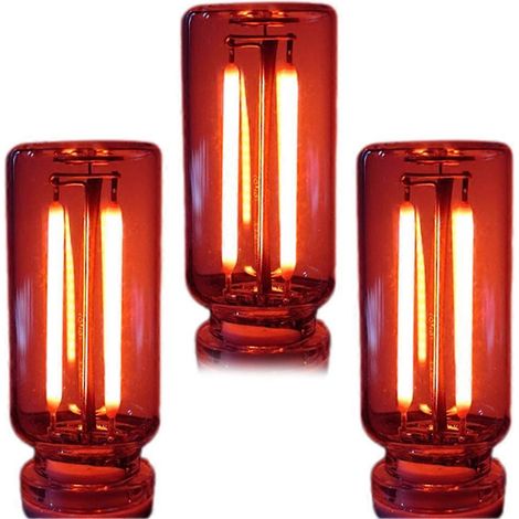 Veilleuse de chevet tactile USB, mini lampe LED à intensité variable pour chambre, voiture, ambiance romantique et décoration intérieure moderne. 3 chargements rouges (1/5)