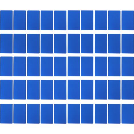 50 cartes de visite professionnelles en aluminium bleu, gravure laser, résistantes à l'eau et à l'usure, pour entreprise (1/5)