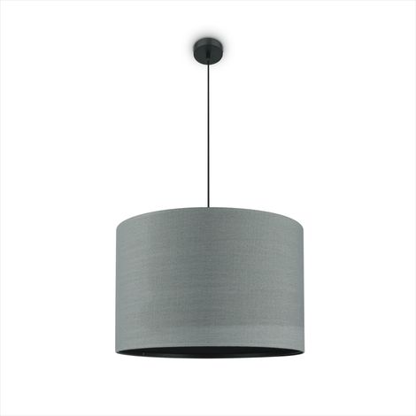 Paco Home Luminaria Pie LED Lámpara Mesa Colgante Salón Dormitorio Comedor E27 Grau Schwarz (Ø38cm) (de), Lámpara colgante 1-Flame (1/4)