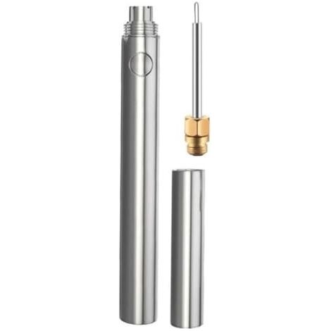 pour stylo à fil chaud de batterie pour sceller les cordons avec chauffage rapide en 0,2 s, pointe en alliage précise pour fil à broder, cordon ciré, fil métallique, outil portable de 165 mm (argenté) (1/5)