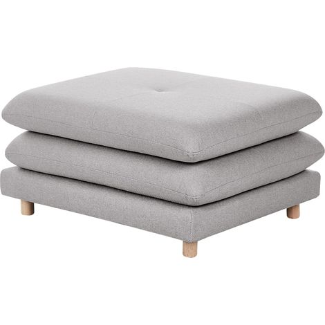 Ottoman Moderne en Tissu Polyester Rembourré Gris Heden (1/5)