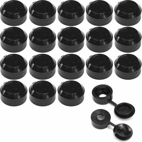Lot de 20 cache vis universel noir – Rondelle de protection pour finition soignée – Compatible avec vis standard – Bricolage professionnel