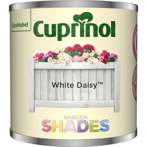 Cuprinol Garden Shades Tester Paint Pot - 125ml - White Daisy