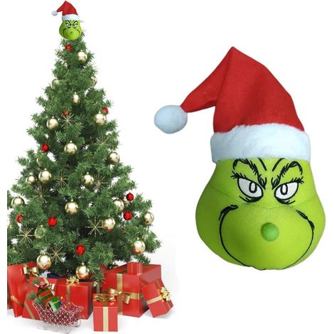 Weihnachtsdekorationen in Form eines haarigen grünen Monsters – Niedliche Plüsch-Baumschmuckstücke (1/5)