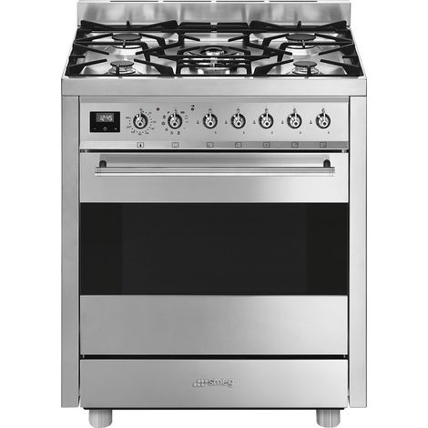 Smeg C7GPX9 Piano de cuisson inox 70 litres gaz et électricité (1/4)