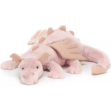 Pièce de collection fantaisie Dragon rose 50 cm objet décoratif cadeau original (1/2)