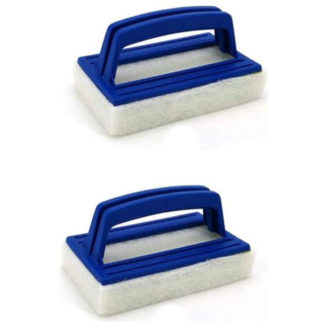 Cepillo y esponja para piscinas, 2 piezas, cepillo para línea de agua para limpieza de piscinas y accesorios, cepillo para línea de agua para piscina, spa y bañeras para limpiar paredes (1/4)
