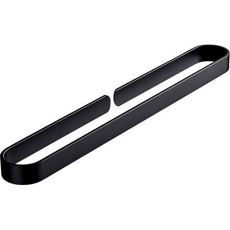 Porte-serviettes avec étagère, étagère de salle de bain noire, rangement de salle de bain (1/5)