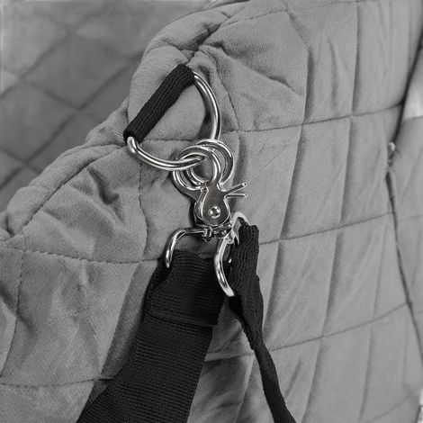 Siège rehausseur pour chien, résistant à l'eau, voiture surélevée pour animaux de compagnie, remplissage en éponge haute densité, détachable, sécurité de voyage, gris (1/5)