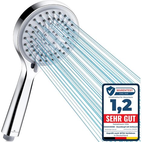 2pcs High Pressure Shower Head, Anti-Limescale Shower Head Water Saving Removable Shower Head with 5 Modes, Handheld Shower Head, Large Economic Shower Head
