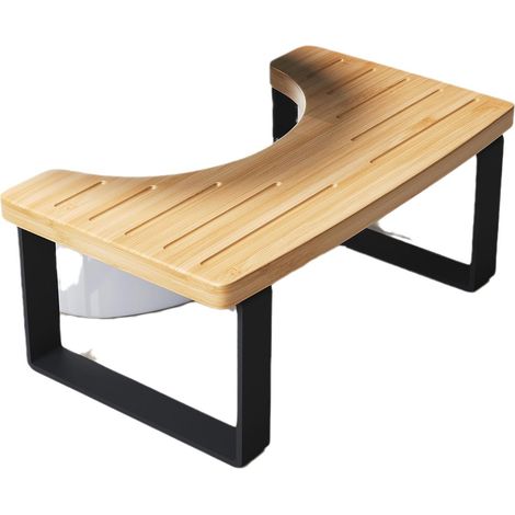 Tabouret Pliante Bambou Toilettes 44.530.55.5cm (1/4)