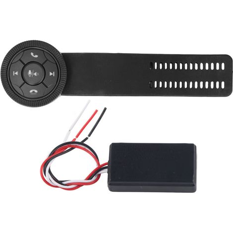 Comando volante intelligente wireless Crezuo, 7 pulsanti, nero, con scatola portaoggetti, per interni auto universali-Crezuo