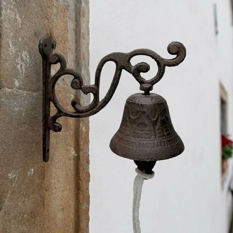 Retro-Glocke aus Gusseisen für den Außenbereich, große Wandglocke für Bauernhof, Haus oder Garten – klarer und kraftvoller Klang (1/5)