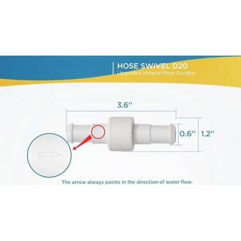 Robot de nettoyage de boule de tuyau de piscine compatible Polaris avec joint tournant à roulement à billes D20, (1/3)