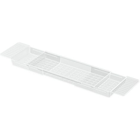 Extendable Bathtub Shelf with Non-Slip Phone Holder for Bath Storage and Towel Rack (12) (1/5)