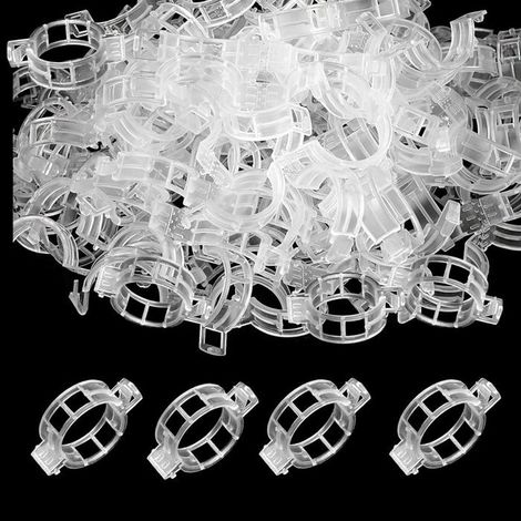 Attache Tomates Clips, 300 Pièce Clip Plante Grimpante Transparent Clips de Support pour Plantes Clips de Vigne en Plastique