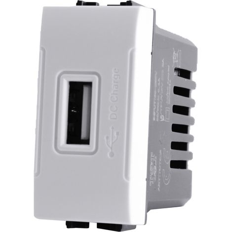 Presa usb caricatore compatibile con Bticino Living Light bianco