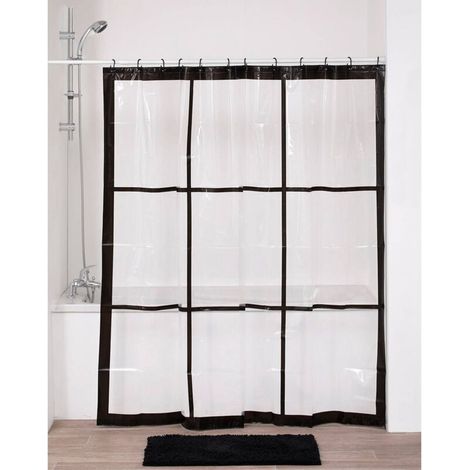 Rideau de douche 180x200cm transparent imprime - neo retro -