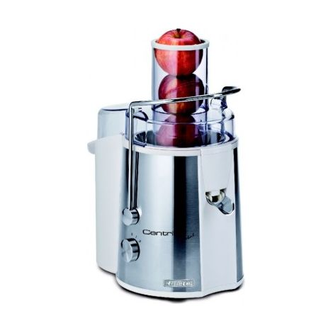 Ariete 173 Centrika Metal - Centrifuga per estrarre succo di frutta e verdura - Beccuccio salvagoccia - Acciaio Inox - 700 Watt - Bianco e Argento (1/10)