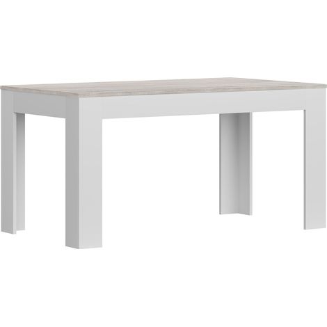Home Heavenly® - Mesa de comedor UKI, diseño moderno de líneas simples, con patas en L y fácil mantenimiento. Color: Cemento (1/5)