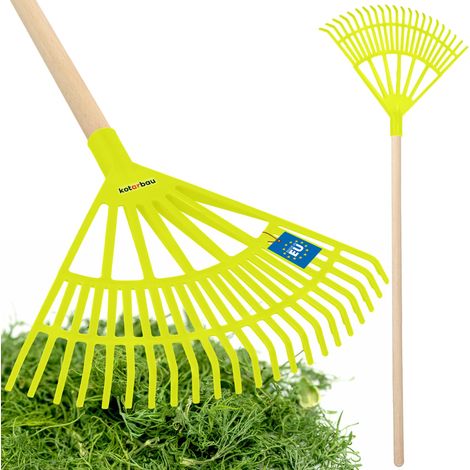 KOTARBAU® Rateau à Feuilles - Plastique - 44 cm - Sureau - avec Manche - Râteau Jardin - Balai à Gazon - Ramasse Feuilles - Léger - Résistant - Entretien Jardin (1/5)