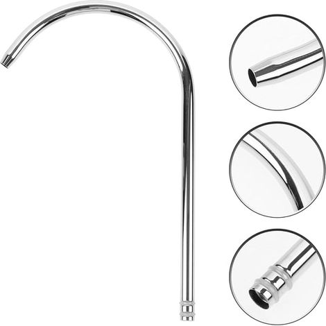 Stainless Steel Fountain Tap with Silver Metal Faucet Pipe Installation for Kitchen Installation in the Kitchen Water Tube (1/4)
