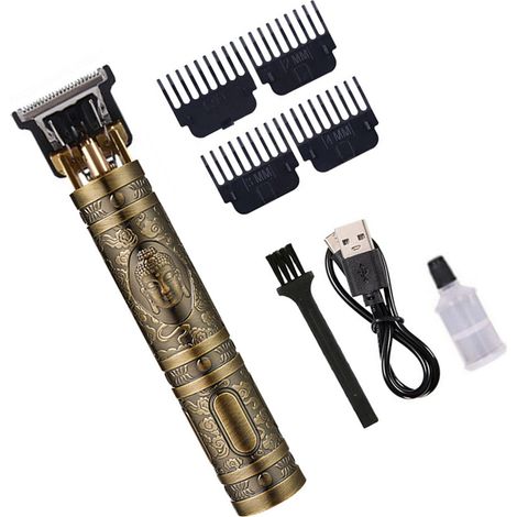 Ede Tondeuse à cheveux pour homme avec lame T imperméable et 4 peignes guide tondeuse à cheveux avec écran numérique LCD Tondeuse à cheveux pour famille et salon de coiffure (1/5)