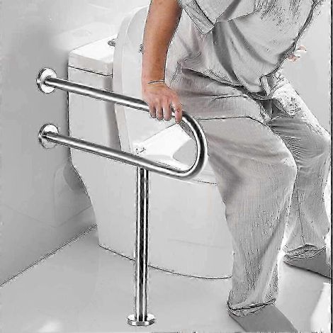 Toilettes pour personnes handicapées avec pieds barre d'appui de sécurité barre d'appui (supporte 200 kg) Toilettes pour personnes handicapées (1/4)