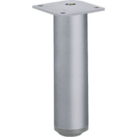 Möbelfuß Lano RO Ø40 mm alu eloxiert Höhe 150 mm +10 mm Bodenausgleich (1/3)