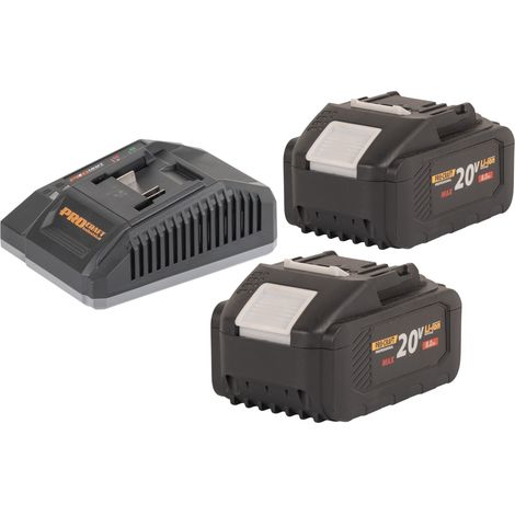 Procraft Starter Pack C20/6.5 Caricabatterie rapido 20 V 6,5 A + 1x batteria 20/8 8,0 Ah