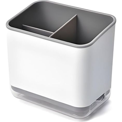 1 Égouttoir à vaisselle, porte-baguettes multifonctionnel, boîte de rangement ustensiles, cuisine gris (1/5)