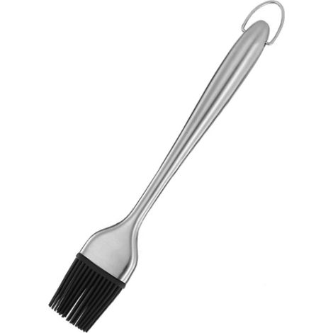Pinceau Pâtisserie - 1 Unité - Silicone Et Acier Inoxydable - Badigeonnage Huile - Cuisine Et Barbecue - 27 Cm