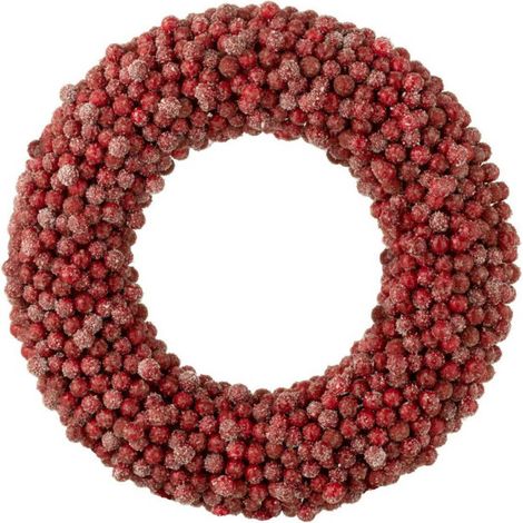 Couronne de Noël Ronde "Baies" 45cm Rouge (1/5)