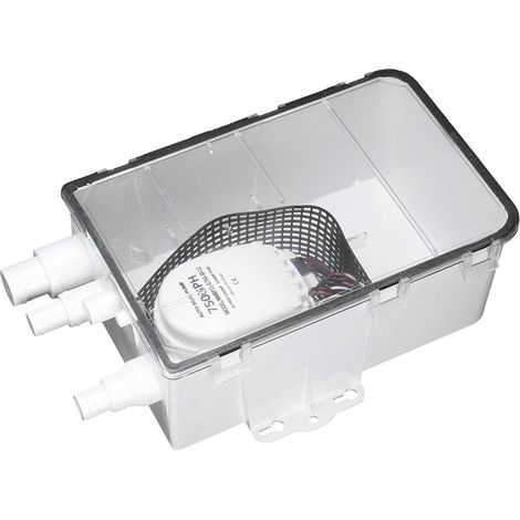 Système de pompe de cale de douche pour bateau/camping-car, 12 V, 750 GPH, boîte de vidange marine multi-orifices (1/5)