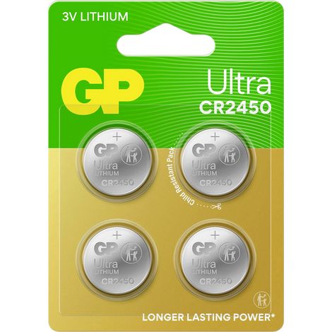 GP Knopfzelle CR2450 3 V 4 St. 540 mAh Lithium Ultra