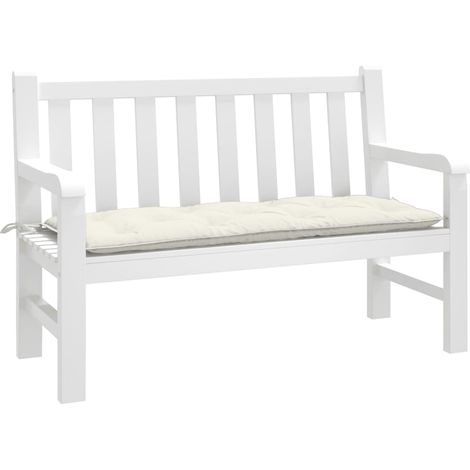 Gartenbank-Auflage Melange Creme 120x50x7 cm Stoff