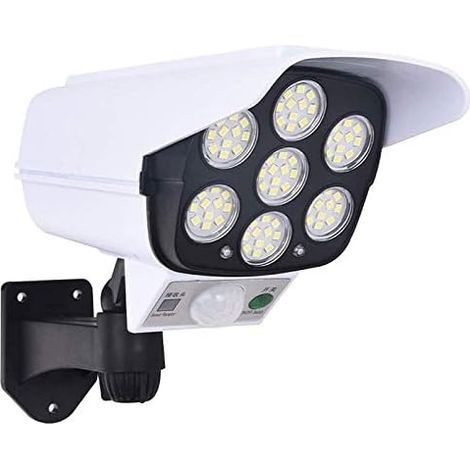AIDUCHO Solar-Wandleuchten, Simulationsüberwachung, drahtlose Sensor-Wandleuchte, für Garten, Veranda, Terrasse, Haustür, Garage usw. (1/5)