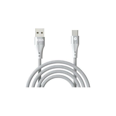 Cable USB Type-C de Tela SGS de 1 Metro Plata