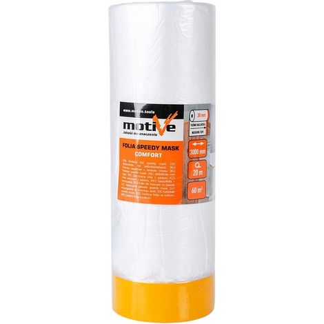 MOTIVE SPEEDY MASK COMFORT MALERFOLIE + MALKLEBEBAND 3M/20M 60M2 010 180