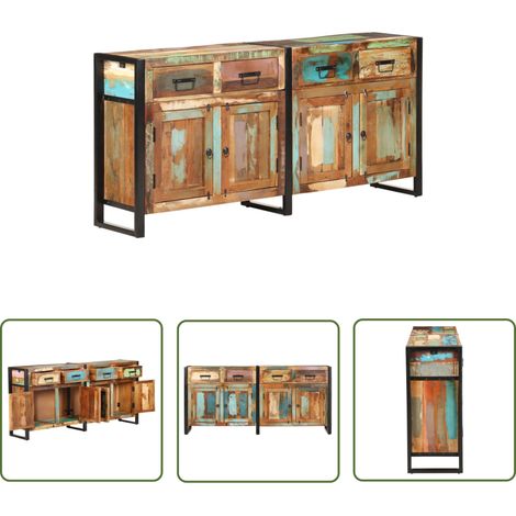 Furniture Limited - Buffet 172x35x80 cm Bois de récupération mass (1/5)