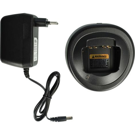 vhbw Ladegerät kompatibel mit Motorola PMNN4158, PMNN4042, PMNN4158AR Funkgerät-Akkus - Ladestation + Netzteil