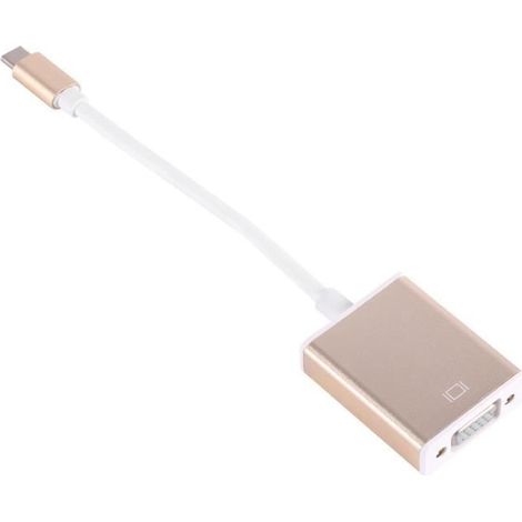 Wendbares USB 3.1 Typ-C auf VGA HDTV-Adapterkabel mit vergoldetem Aluminiumgehäuse (1/3)