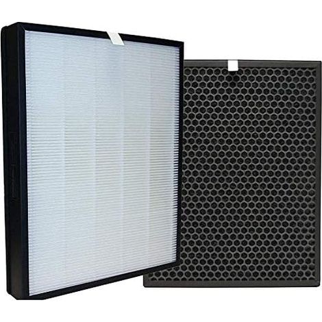 Ensemble de remplacement pour filtres à charbon actif et HEPA FY3432/10 et FY3433/10. Filtres compatibles avec le purificateur d'air Philips AC3256/60. (1/2)